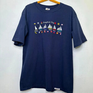 Vintage Crazy Shirts Hawaii Sailing Longboat Sailboat Single Stitch Size Large